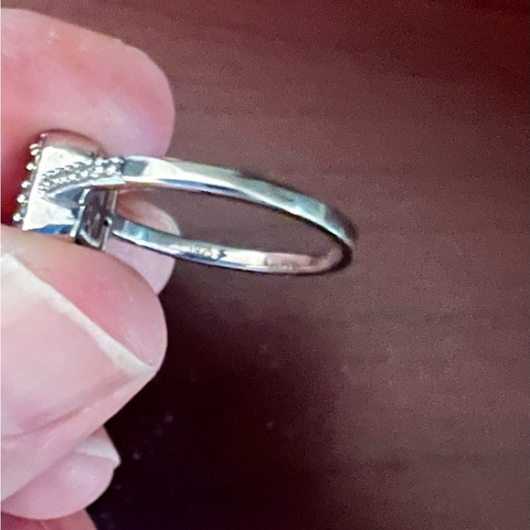 NWOT Emerald-Cut Lab-Created Citrine and White Sapphire Ring Size 7 - Picture 9 of 9